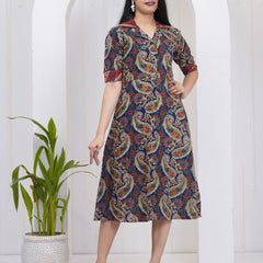 Paisley Printed Midi Dress