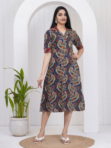 Paisley Printed Midi Dress