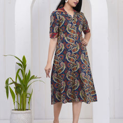Paisley Printed Midi Dress