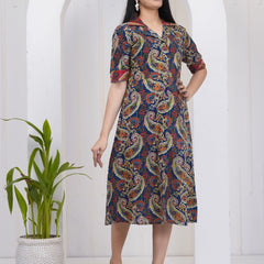 Paisley Printed Midi Dress