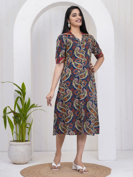 Paisley Printed Midi Dress