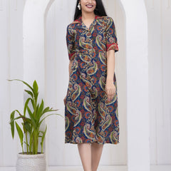 Paisley Printed Midi Dress