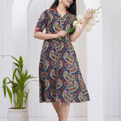 Paisley Printed Midi Dress