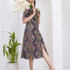 Paisley Printed Midi Dress