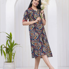 Paisley Printed Midi Dress