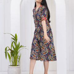 Paisley Printed Midi Dress