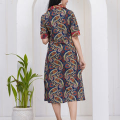 Paisley Printed Midi Dress