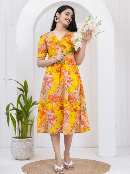 Vibrant Floral Cotton Sundress