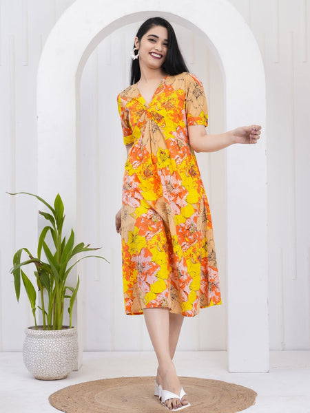 Vibrant Floral Cotton Sundress