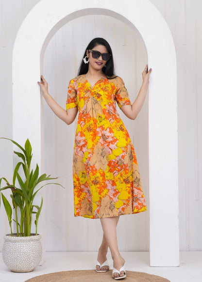 Vibrant Floral Cotton Sundress