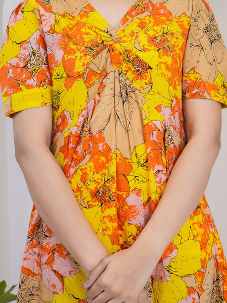 Vibrant Floral Cotton Sundress