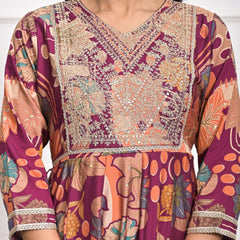 Elegant Muslin Falsa Kurta Set with Dupatta & Pajama