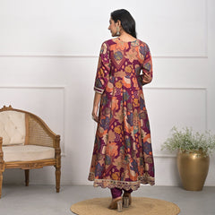 Elegant Muslin Falsa Kurta Set with Dupatta & Pajama