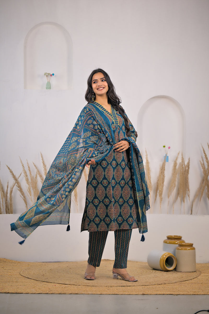 Stylish kurta set with matching dupatta