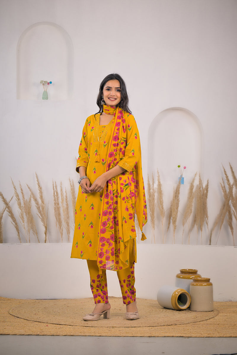 Casual wear cotton kurta set female