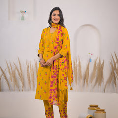 Casual wear cotton kurta set female