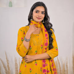 Floral printed kurta set for female