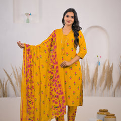 Festive floral kurta set for female