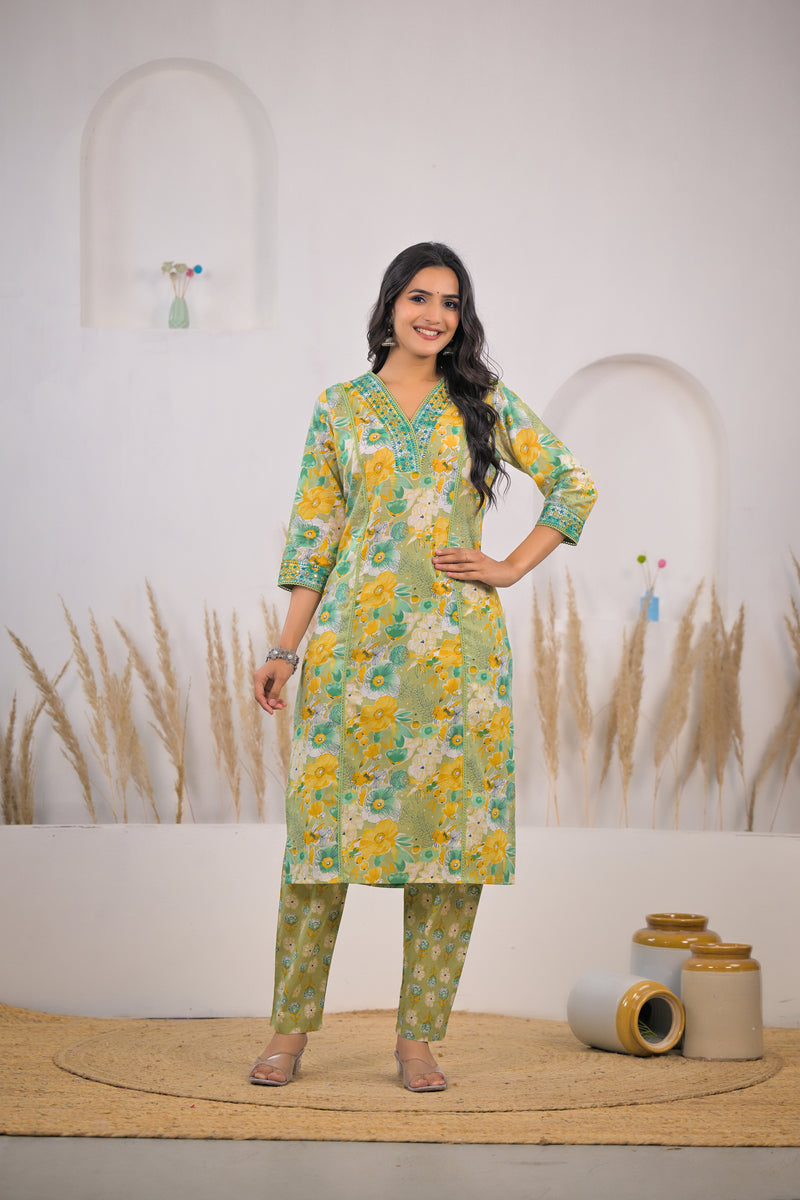 Daily wear cotton kurta set for female