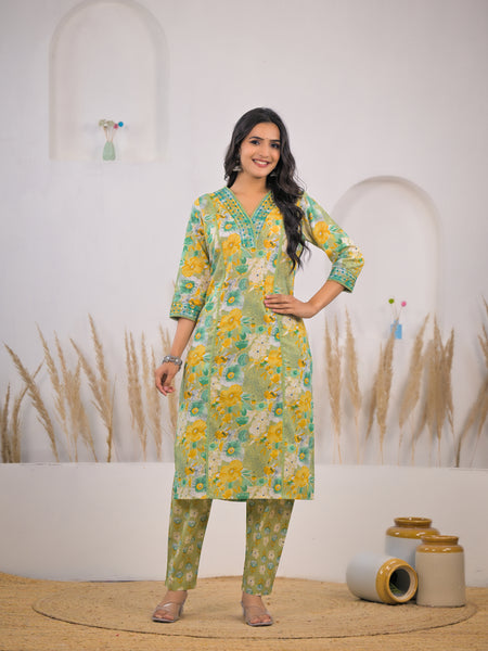 Daily wear cotton kurta set for female
