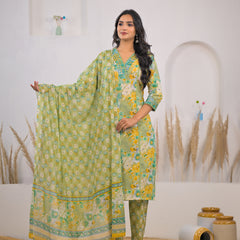 Festive floral kurta set for female
