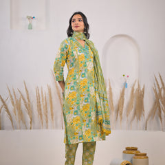 Elegant floral kurta set for female