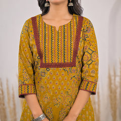 Ethnic kurta pant dupatta set for lady