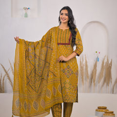 Daily wear cotton kurta set for lady