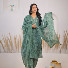 Daily wear cotton kurta set woman