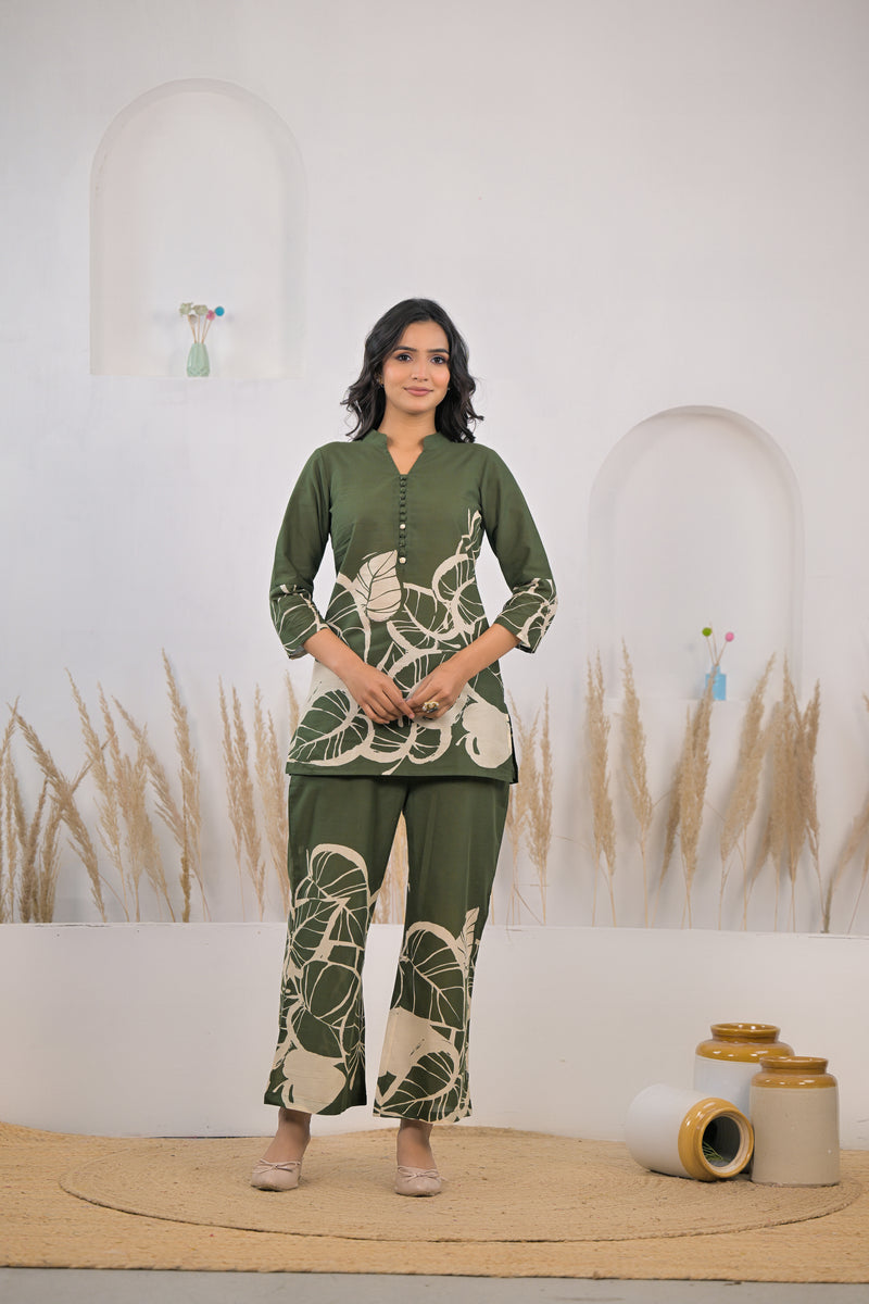 Daily wear woman cotton co ord set design