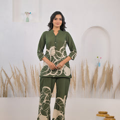 Daily wear woman cotton co ord set design