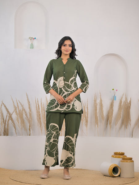 Daily wear woman cotton co ord set design