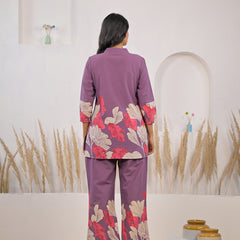 Female cotton co ord set kurti and pant
