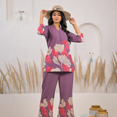 Daily wear female cotton co ord set design