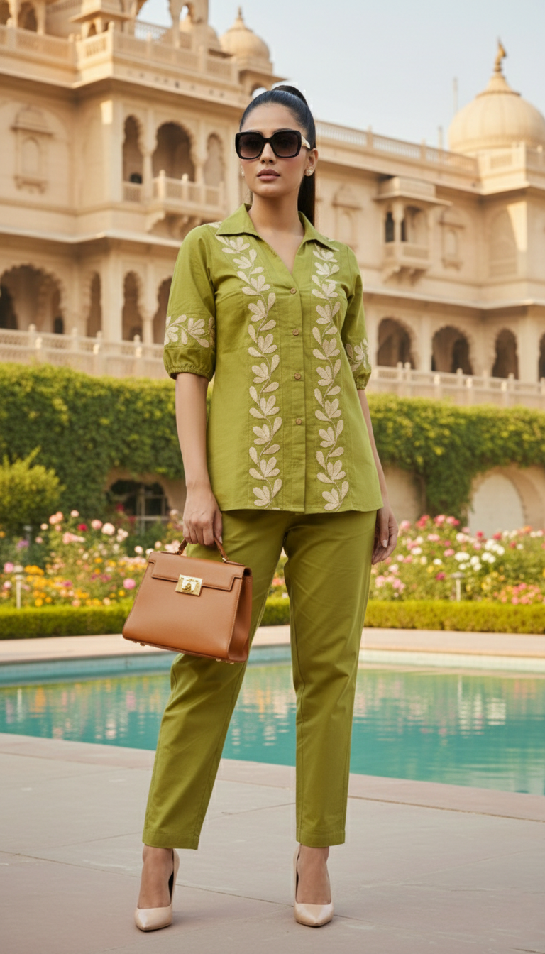 Green Cotton Co-Ord Image