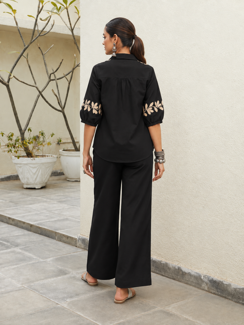 Embroidered Cotton Co-Ord Set For Women