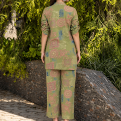 Green Co-Ord Set with Palazzo Pant