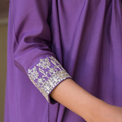 Purple Embroidered Co-Ord Set