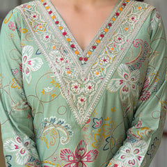 Festive Floral Printed Kurta Set with Dupatta