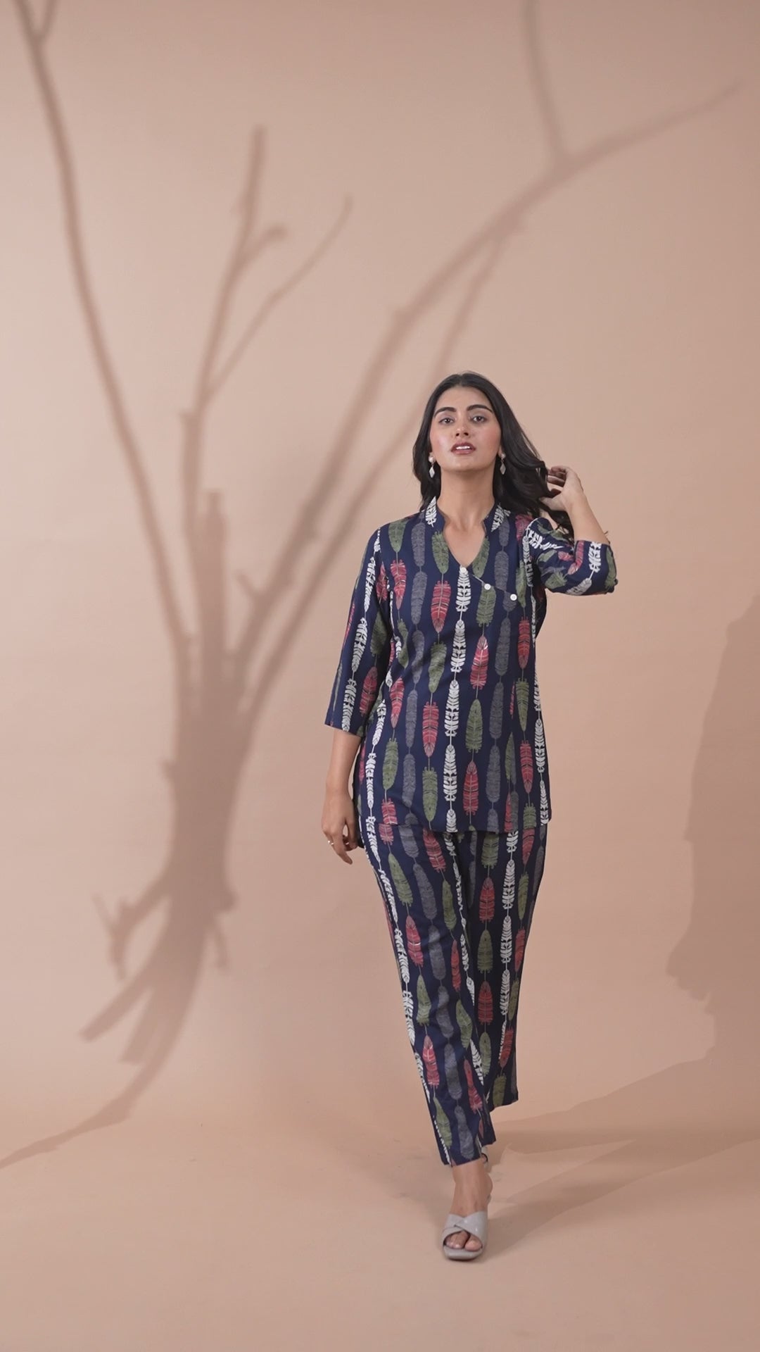 Blue Co-Ord Set with Palazzo Pants